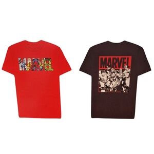 BRAND NEW boy youth marvel 2 pack tee shirts size XL 14/16